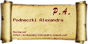 Podneczki Alexandra névjegykártya